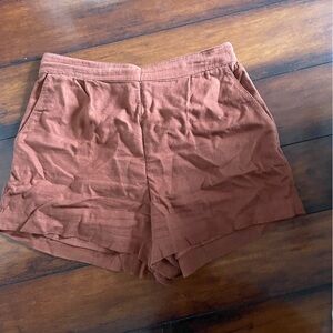 Abercrombie & Fitch Linen Shorts, Rust